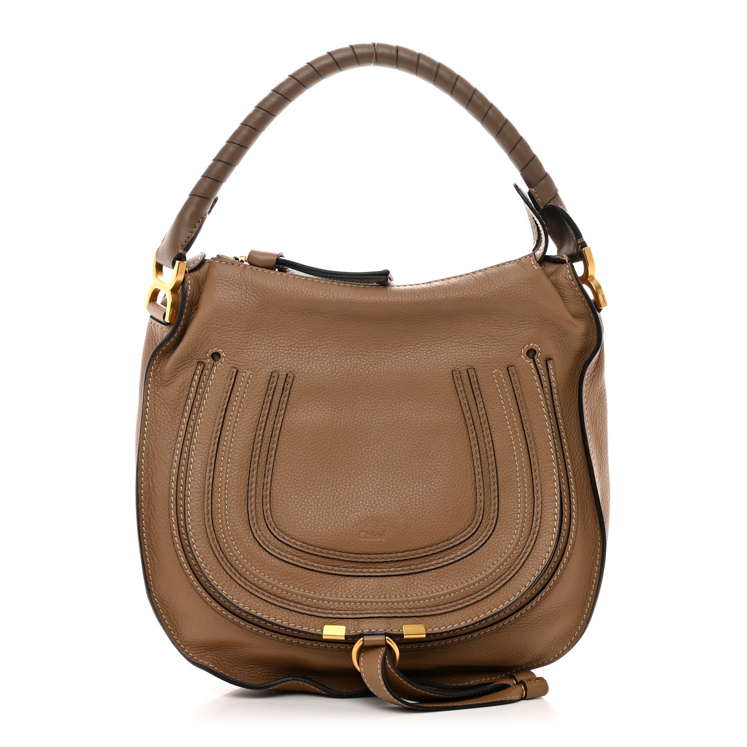 Chloe Calfskin Large Marcie Hobo Nut 1 of 10