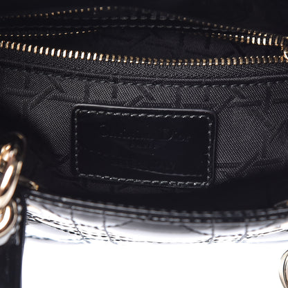 Christian Dior Patent Cannage Mini Lady Dior Black 7 of 9