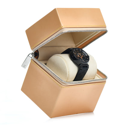 Louis Vuitton Stainless Steel Rubber Diamond 34mm Tambour Quartz Watch Black 5 of 5