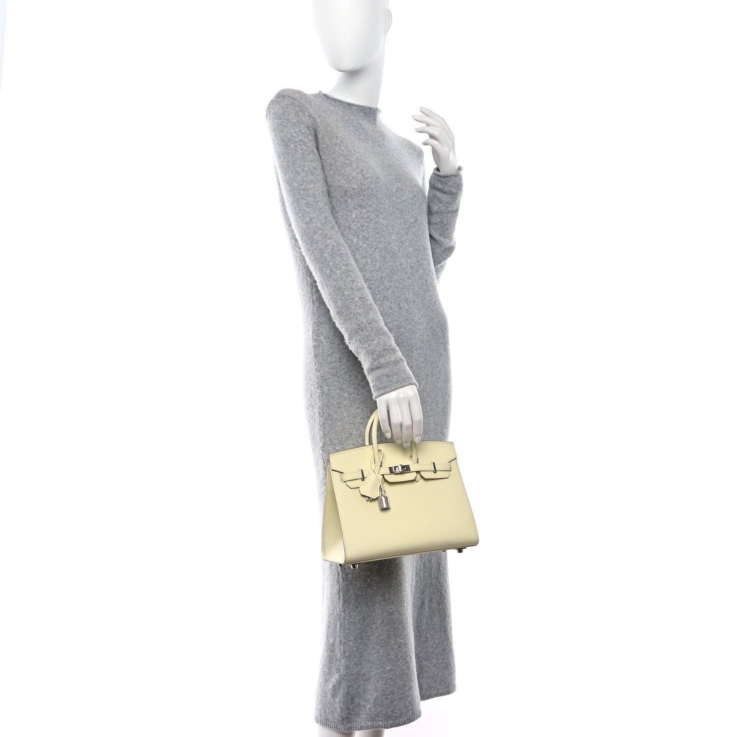 Hermes Epsom Birkin Sellier 25 Jaune Milton 2 of 12