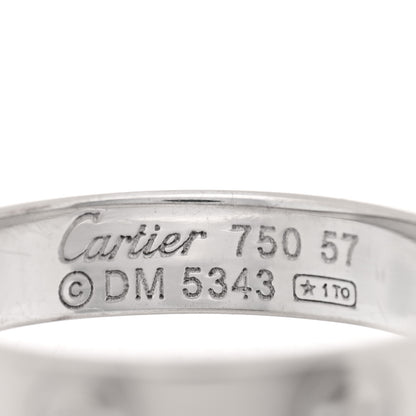 Cartier 18K White Gold 3.5mm LOVE Wedding Band Ring 54 7 4 of 4