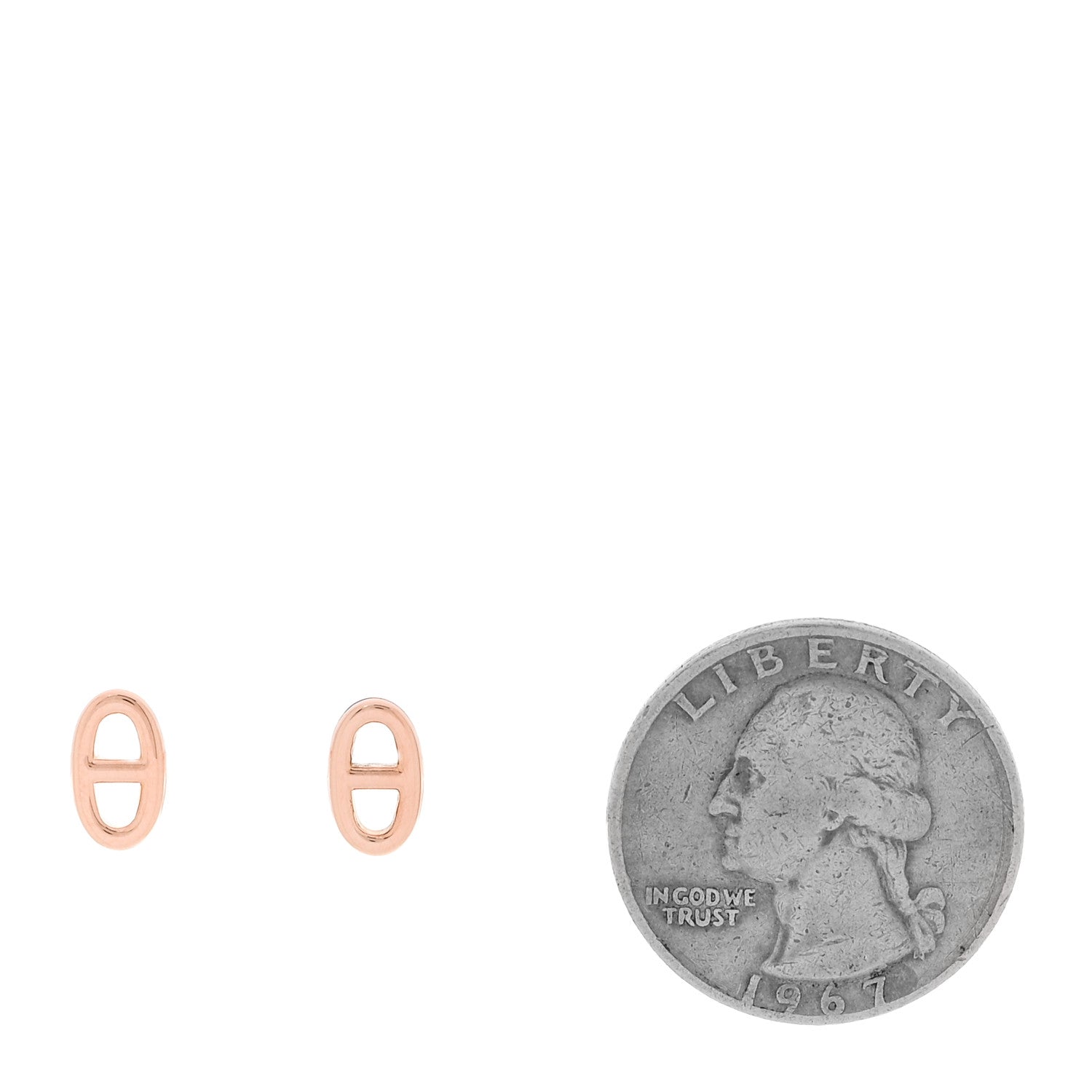 Hermes 18K Rose Gold TPM Farandole Stud Earrings 2 of 5