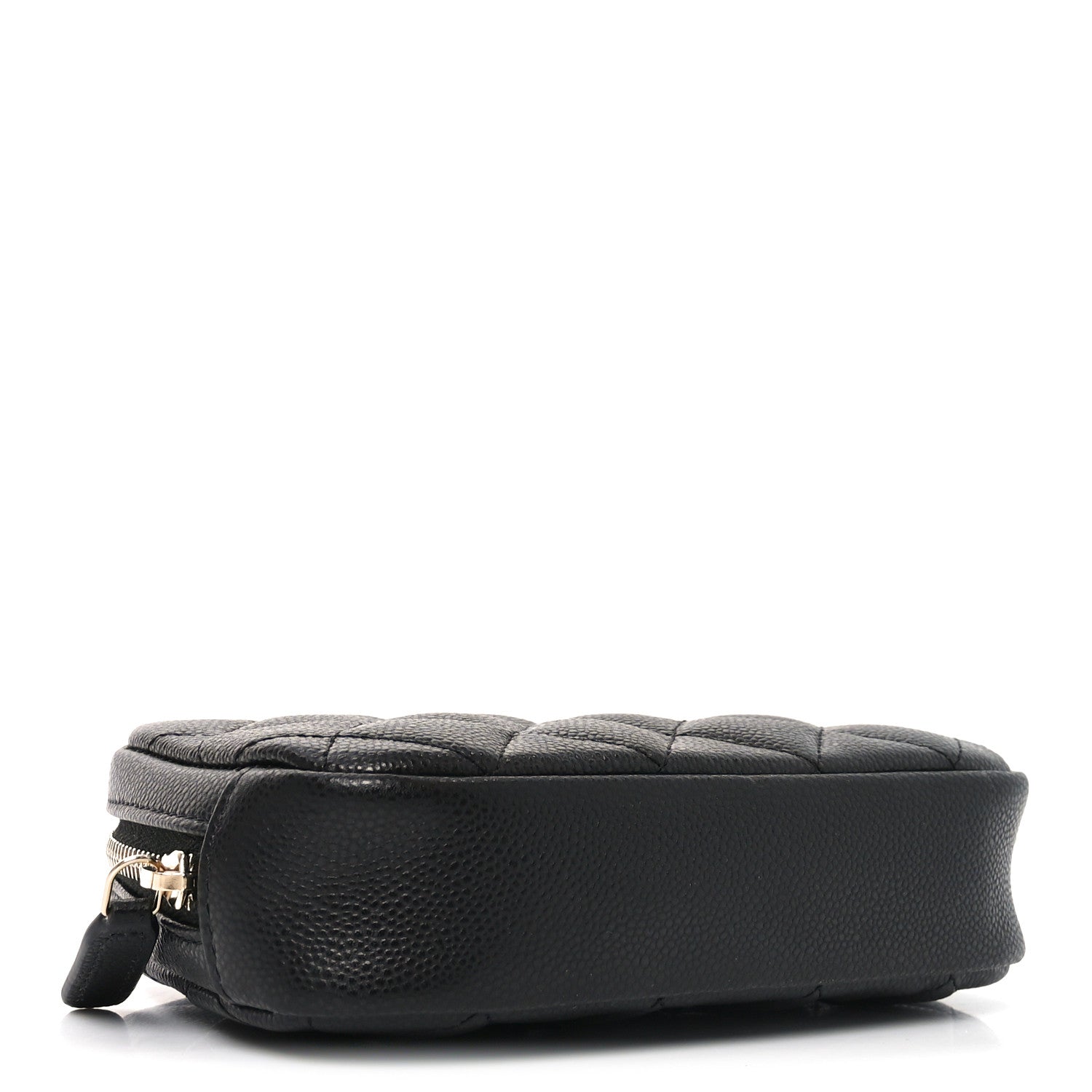 Chanel Caviar Quilted Small Curvy Pouch Cosmetic Case Black 4 of 9