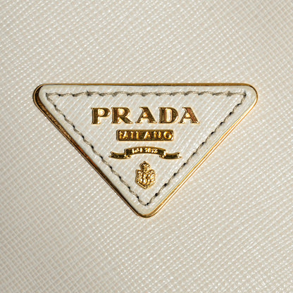 Prada Saffiano Bowler Talco White 6 of 10