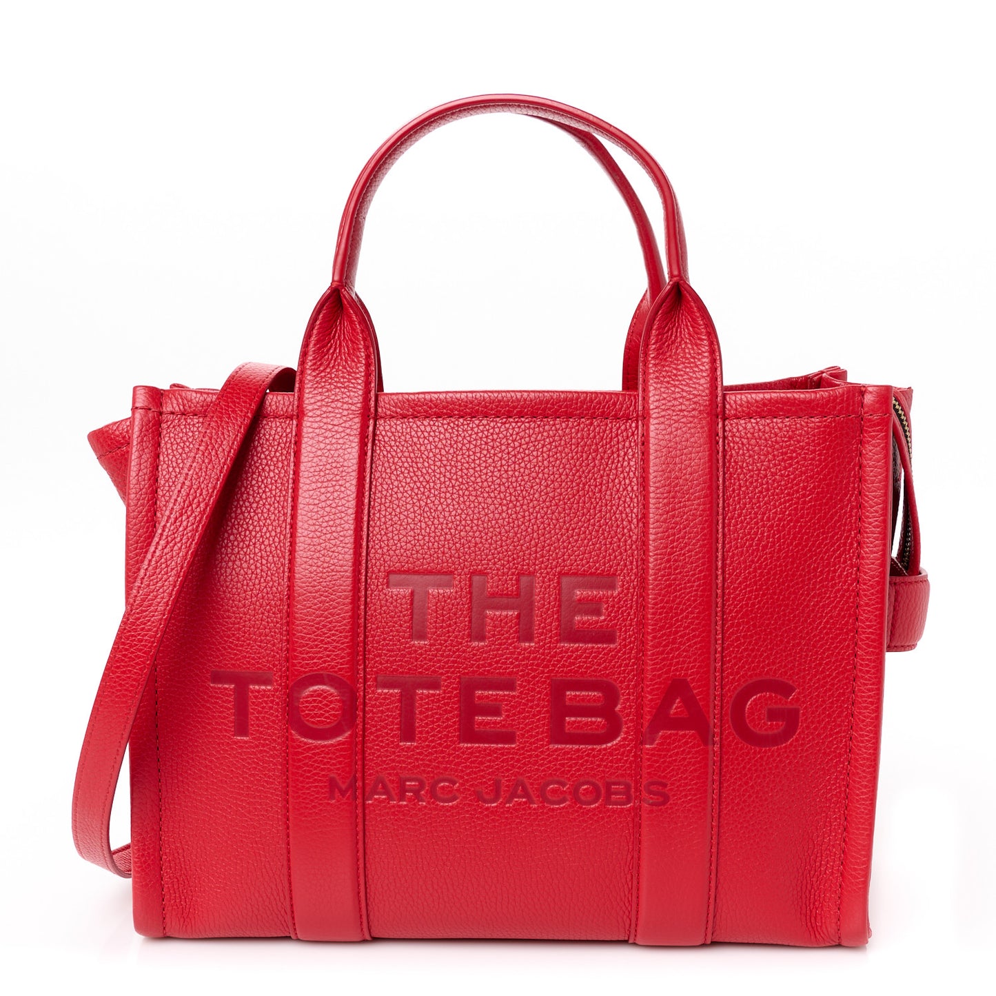 Grained Calfskin Medium The Tote Bag True Red