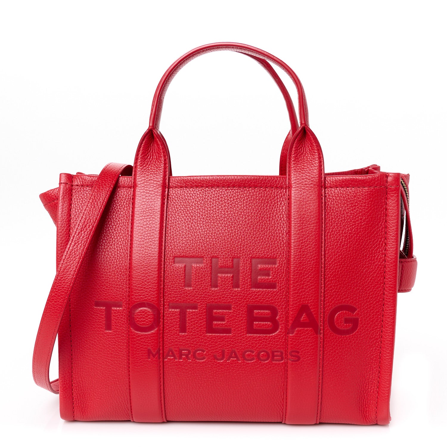 Marc Jacobs Grained Calfskin Medium The Tote Bag True Red 1 of 11