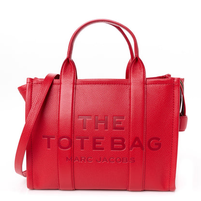 Marc Jacobs Grained Calfskin Medium The Tote Bag True Red 1 of 11