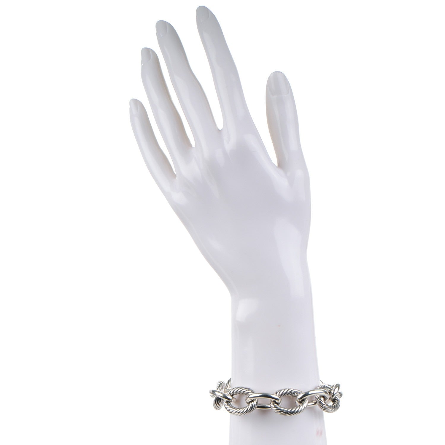 David Yurman Sterling Silver 17mm Extra Large Oval Link Bracelet 2 of 6
