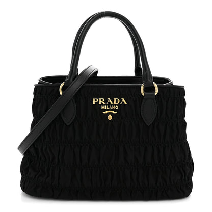 Prada Tessuto Nylon Gaufre Small Tote Black 1 of 12