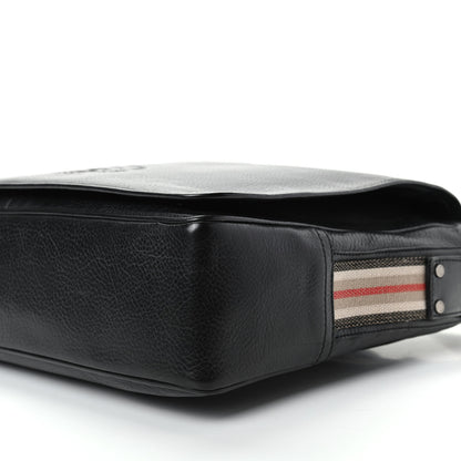 Burberry Grainy Calfskin Messenger Bag Black 7 of 10