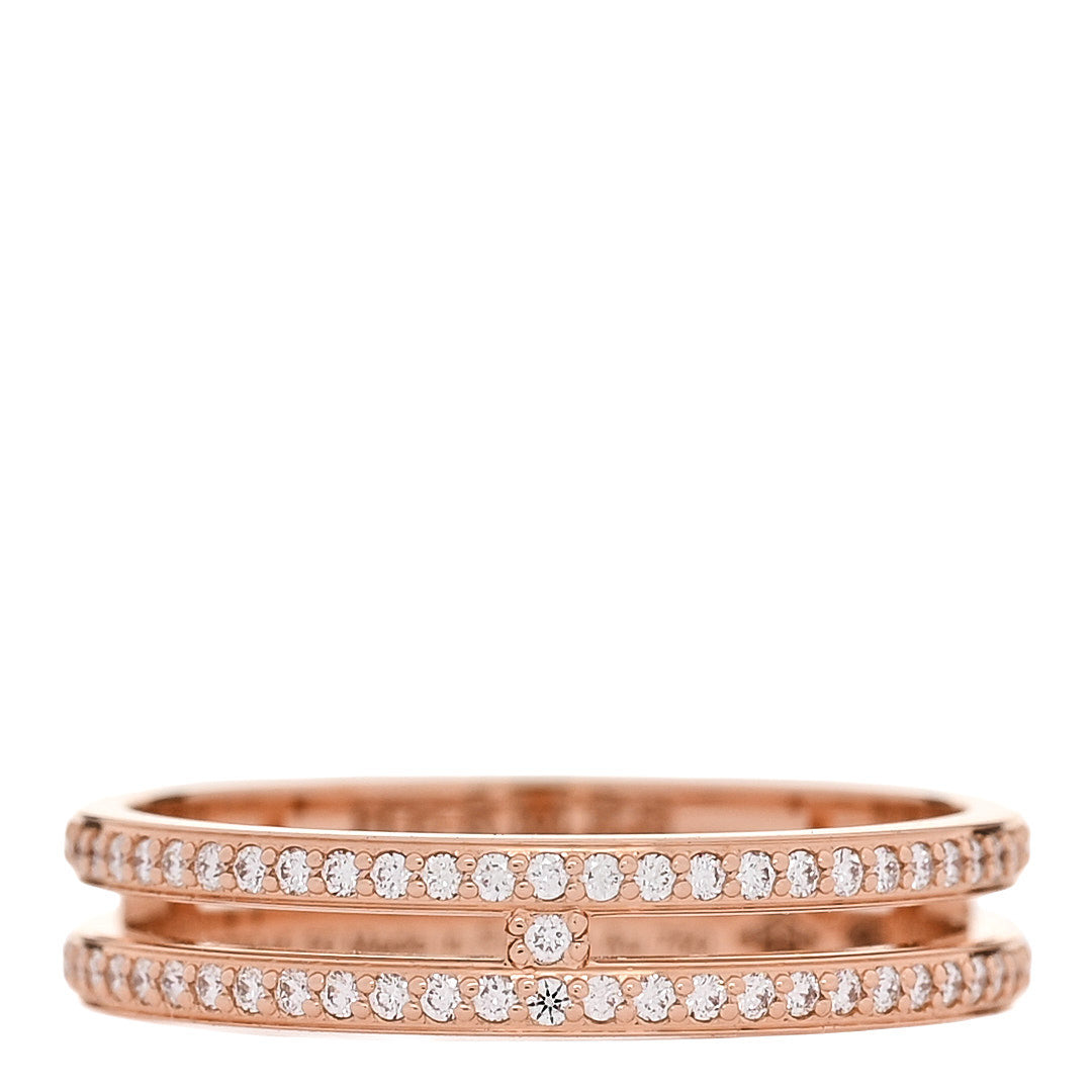 18K Rose Gold Diamond Ariane Wedding Band Ring 50 5.25