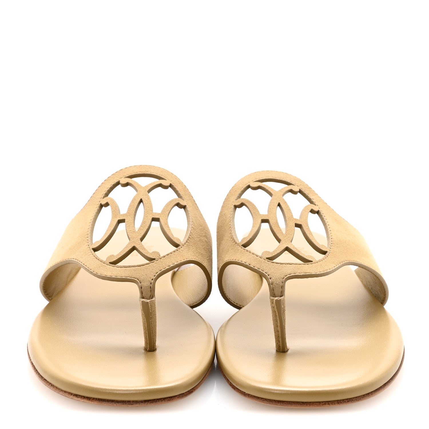 Hermes Suede Goatskin Mage Sandals 38 Beige Albatre 3 of 10