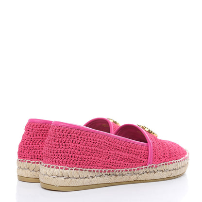Gucci Cotton Crochet Pearly GG Marmont Espadrilles 39 Cyclamen Rose 4 of 10