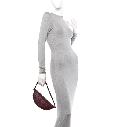 Bottega Veneta Nappa Intrecciato Half Moon Pouch On Strap Barolo 2 of 9