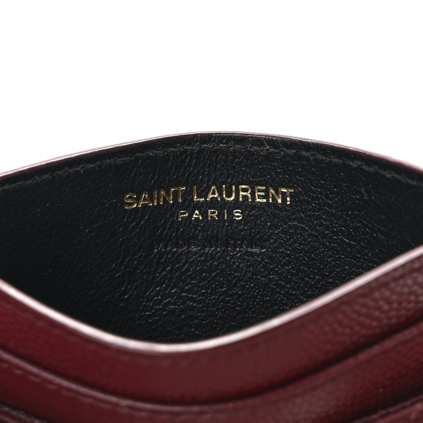 Grain De Poudre Matelasse Chevron Cassandre Credit Card Case Bordeaux