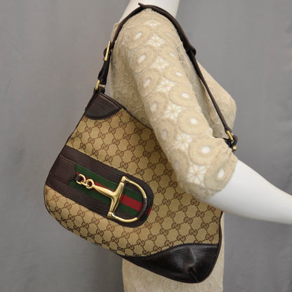 Gucci Monogram Hasler Shoulder Bag Ebony 2 of 10