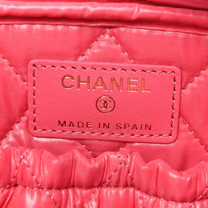 Chanel Caviar Quilted Medium Curvy Pouch Cosmetic Case Pink 6 of 9