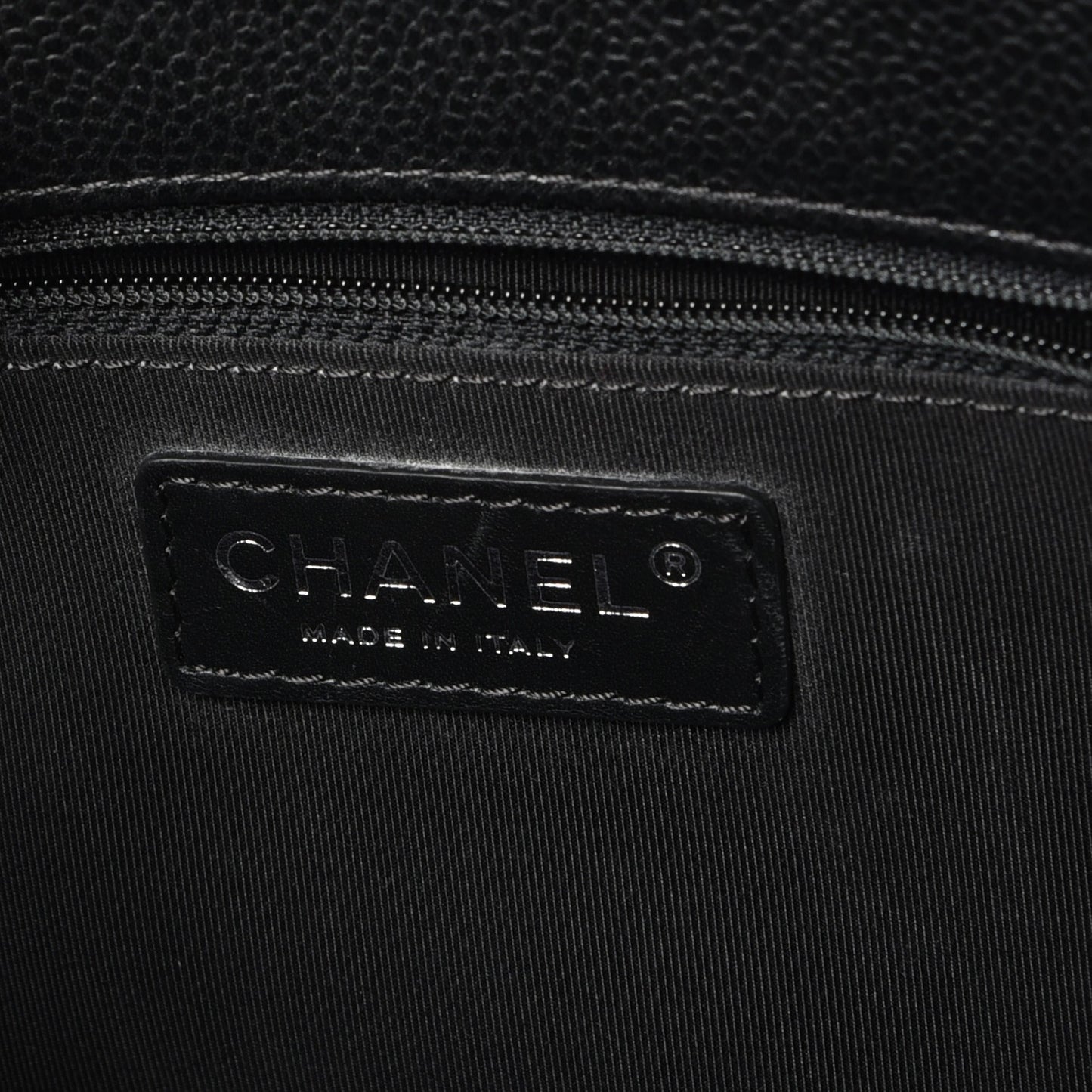 Caviar Quilted City Shopping Tote Black