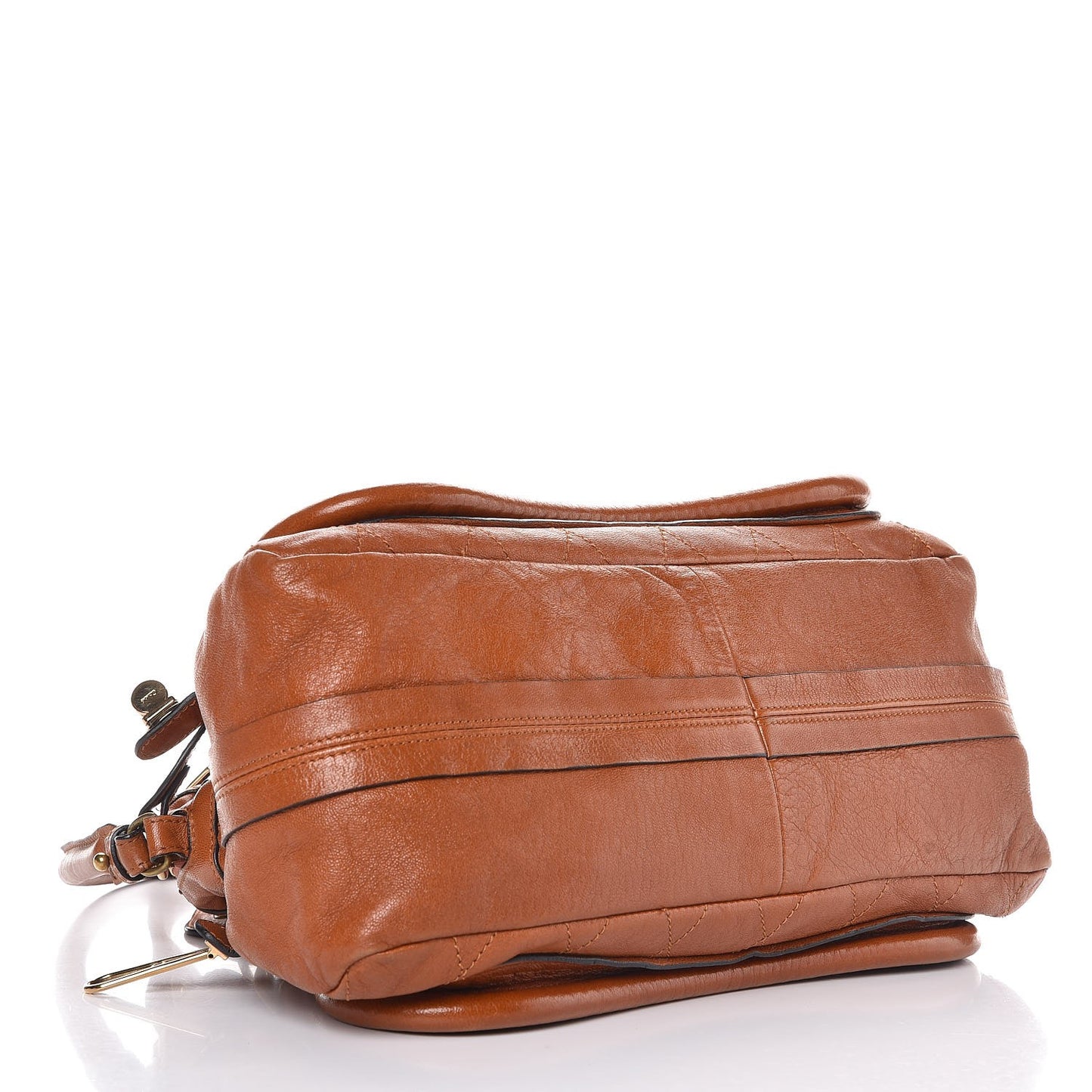 Sheepskin Stitched Small Paraty Caramel