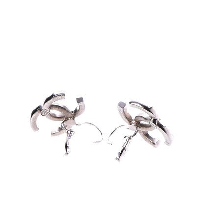 Chanel Baguette Crystal Pearl CC Drop Earrings Silver 3 of 5