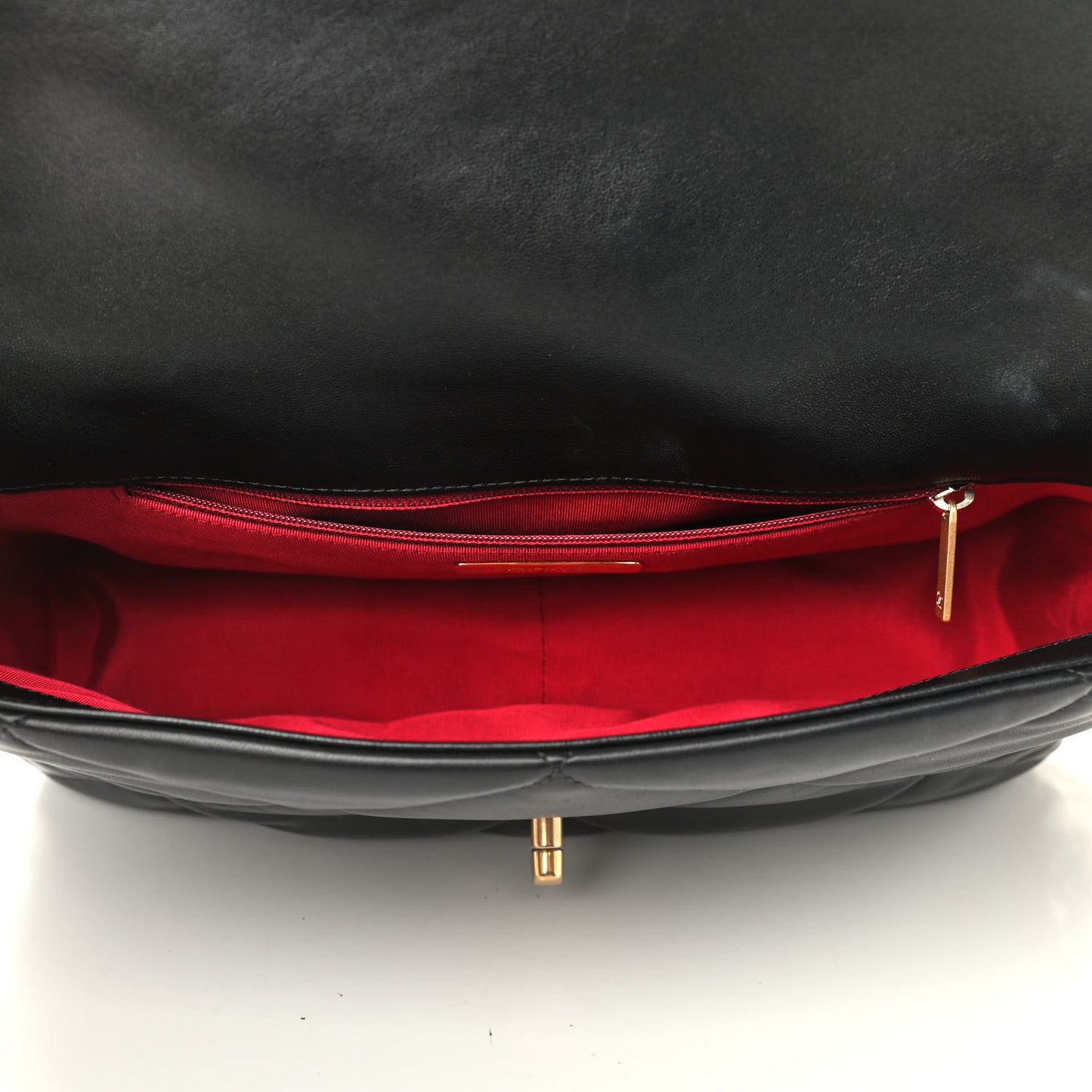 Lambskin Quilted Large Chanel 19 Flap Black