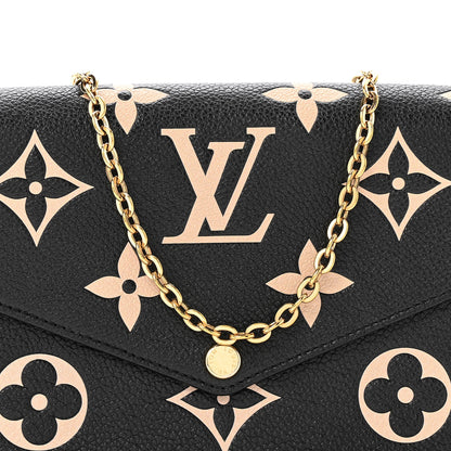 Louis Vuitton Empreinte Monogram Giant Felicie Pochette Black Beige 8 of 14