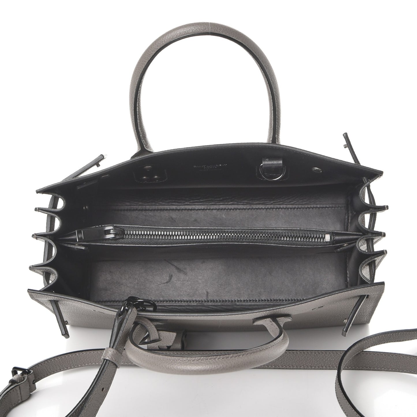 Grained Calfskin Baby Sac De Jour Grey