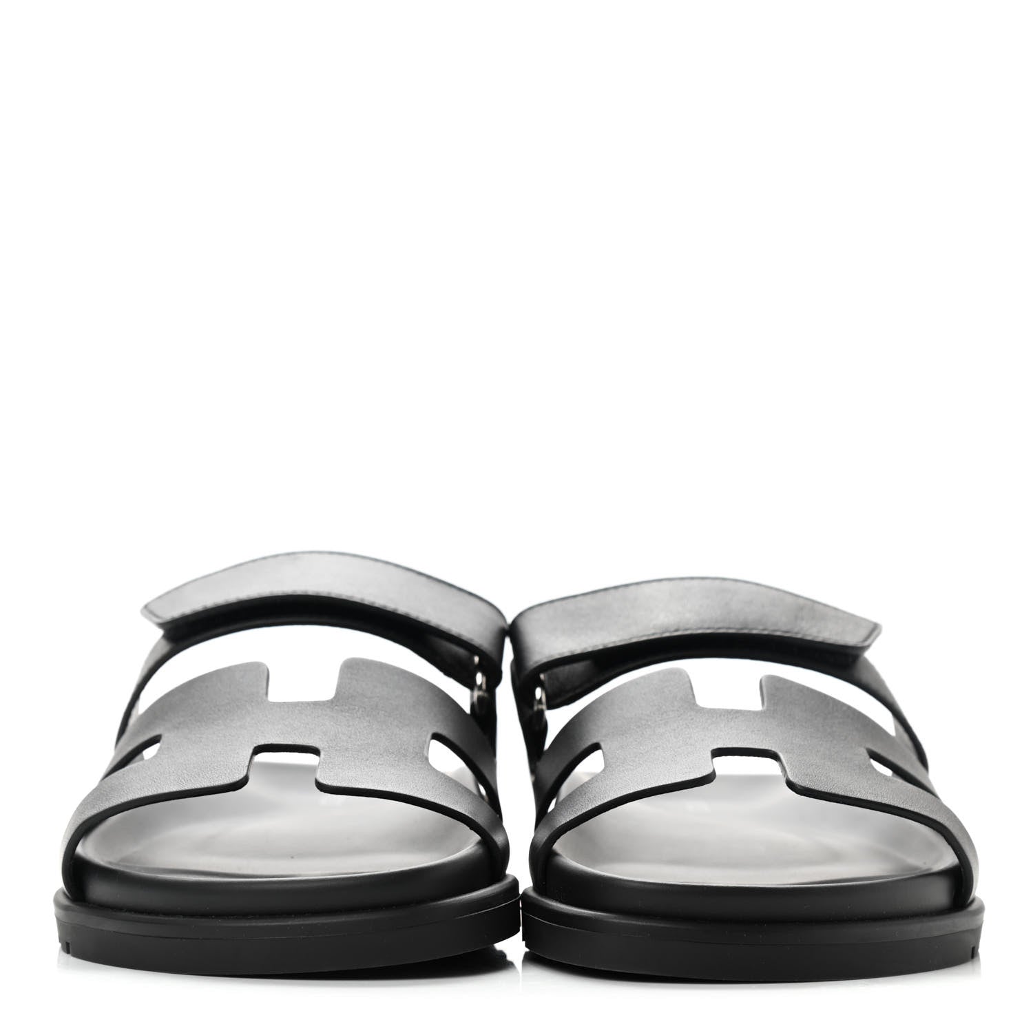 Hermes Calfskin Womens Chypre Sandals 36 Black 2 of 9