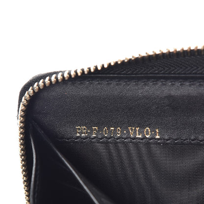 Valentino Garavani Calfskin Rockstud Zip Around Wallet Black 7 of 8