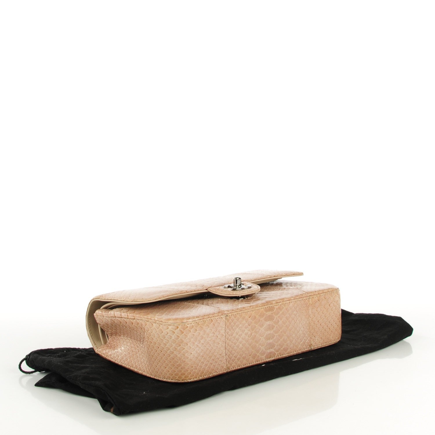 Chanel Python Medium Double Flap Pink 4 of 20