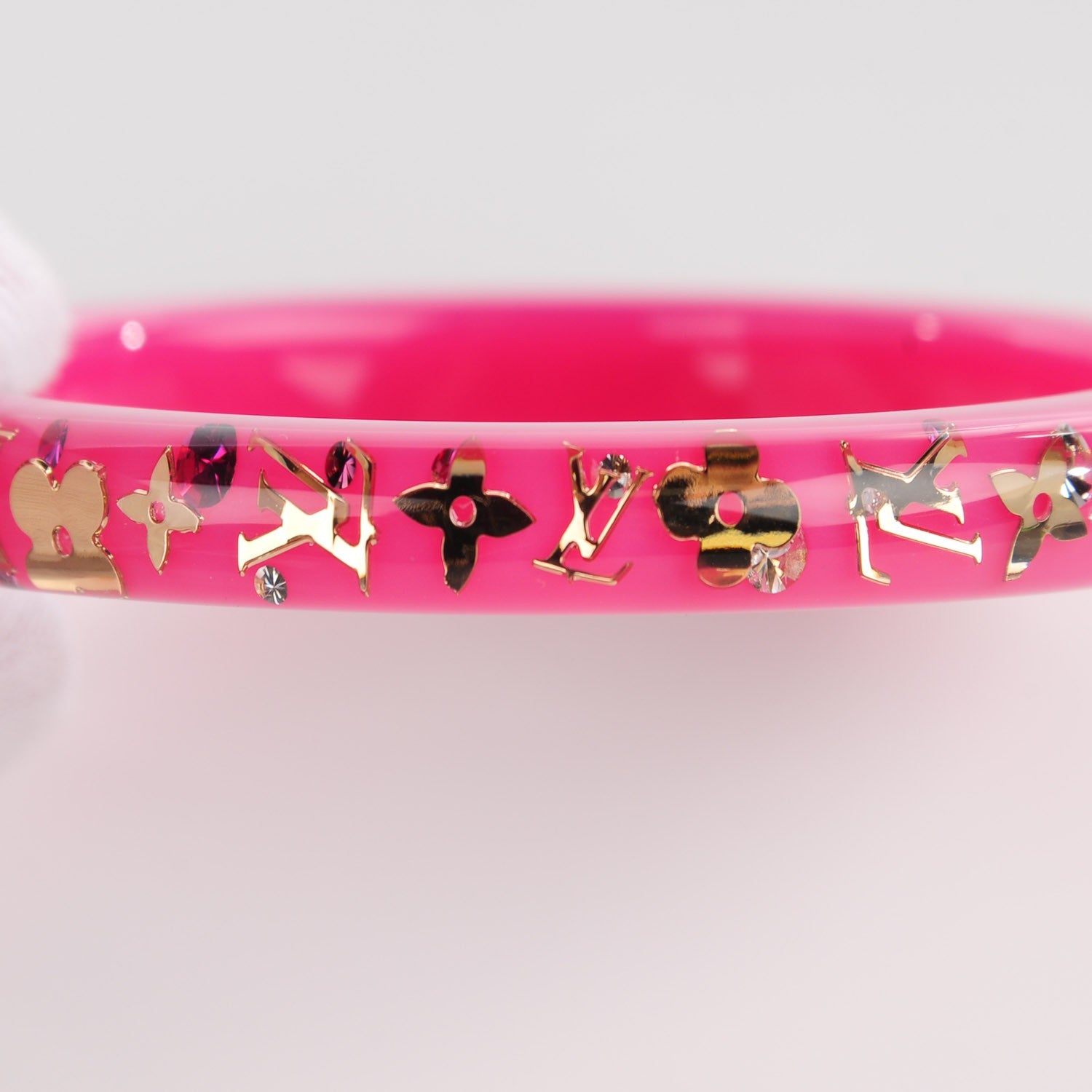 Louis Vuitton Resin Swarovski PM Inclusion Bracelet M Rose Pop 3 of 3