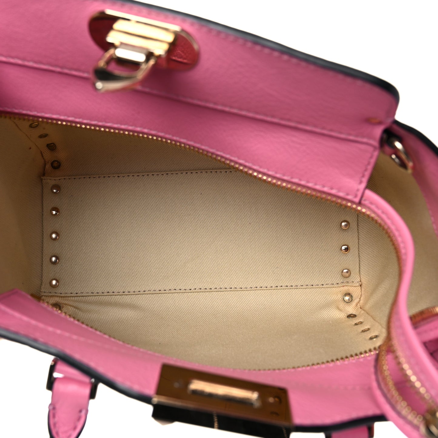 Vitello Mini Rockstud Double Handle Tote Ninphea