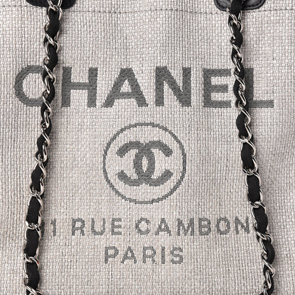 Chanel Canvas Deauville Large Tote Grey 8 of 10