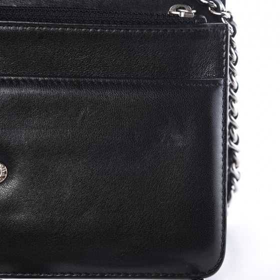Chanel Lambskin Timeless CC Wallet On Chain WOC Black 15 of 29