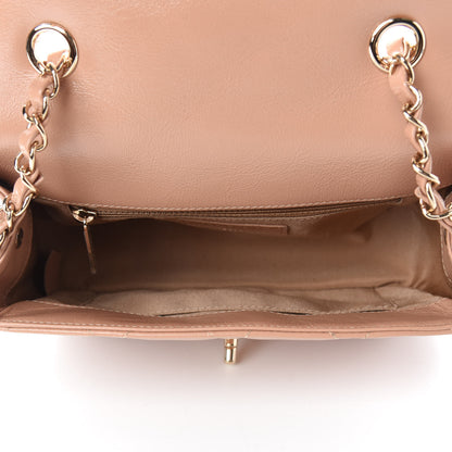 Chanel Shiny Aged Calfskin Quilted Mini Hold The Line Flap Beige 5 of 11