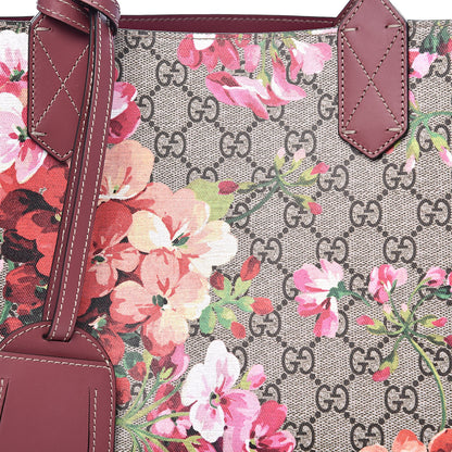 Gucci GG Supreme Monogram Blooms Small Reversible Tote Beige Multicolor Dry Rose 19 of 19