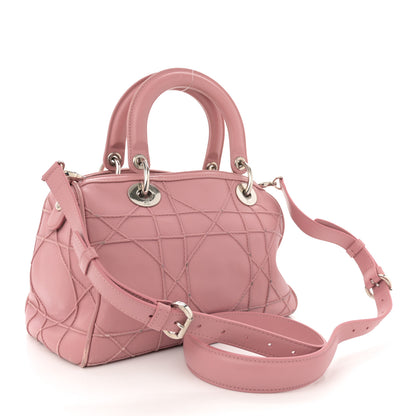 Christian Dior Lambskin Cannage Granville Polochon Light Pink 3 of 15