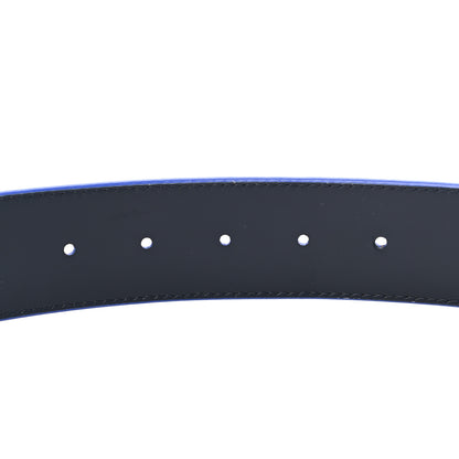 Louis Vuitton Taurillon Illusion 40mm LV Initiales Reversible Belt 95 38 Bleu Vert 4 of 4