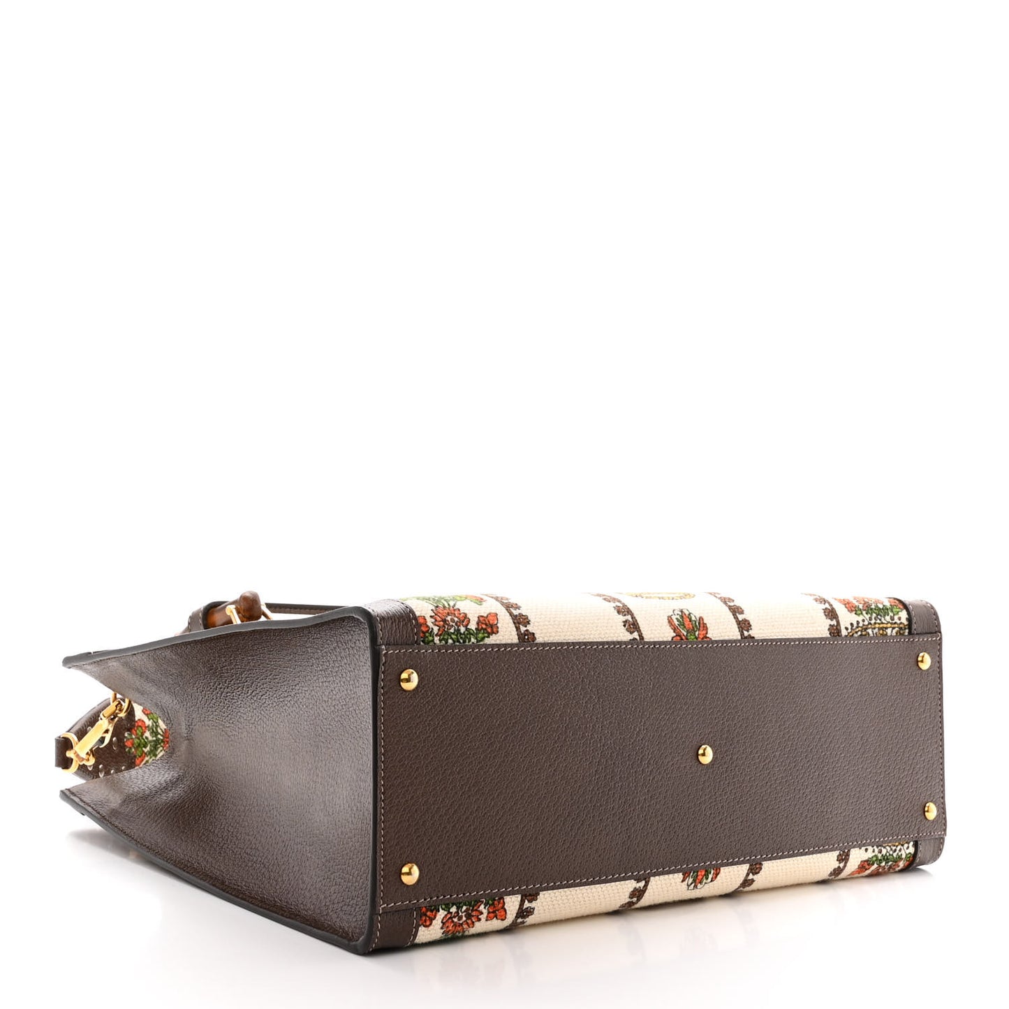 Canvas Calfskin Medium Gucci 100 Music Is Mine Diana Tote Bag New Acero