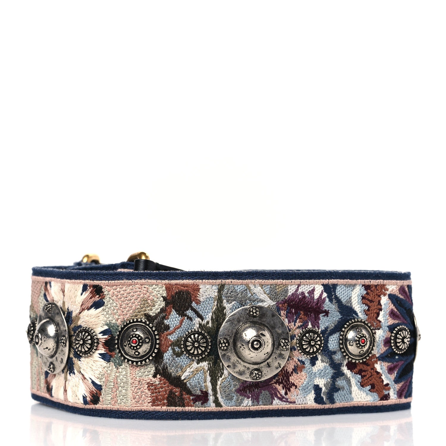 Christian Dior Canvas Embroidered Studded KaleiDiorscopic Shoulder Strap Multicolor 2 of 3