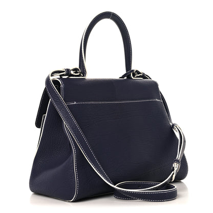 Delvaux Rodeo Calfskin MM Brillant Satchel Indigo White 3 of 11