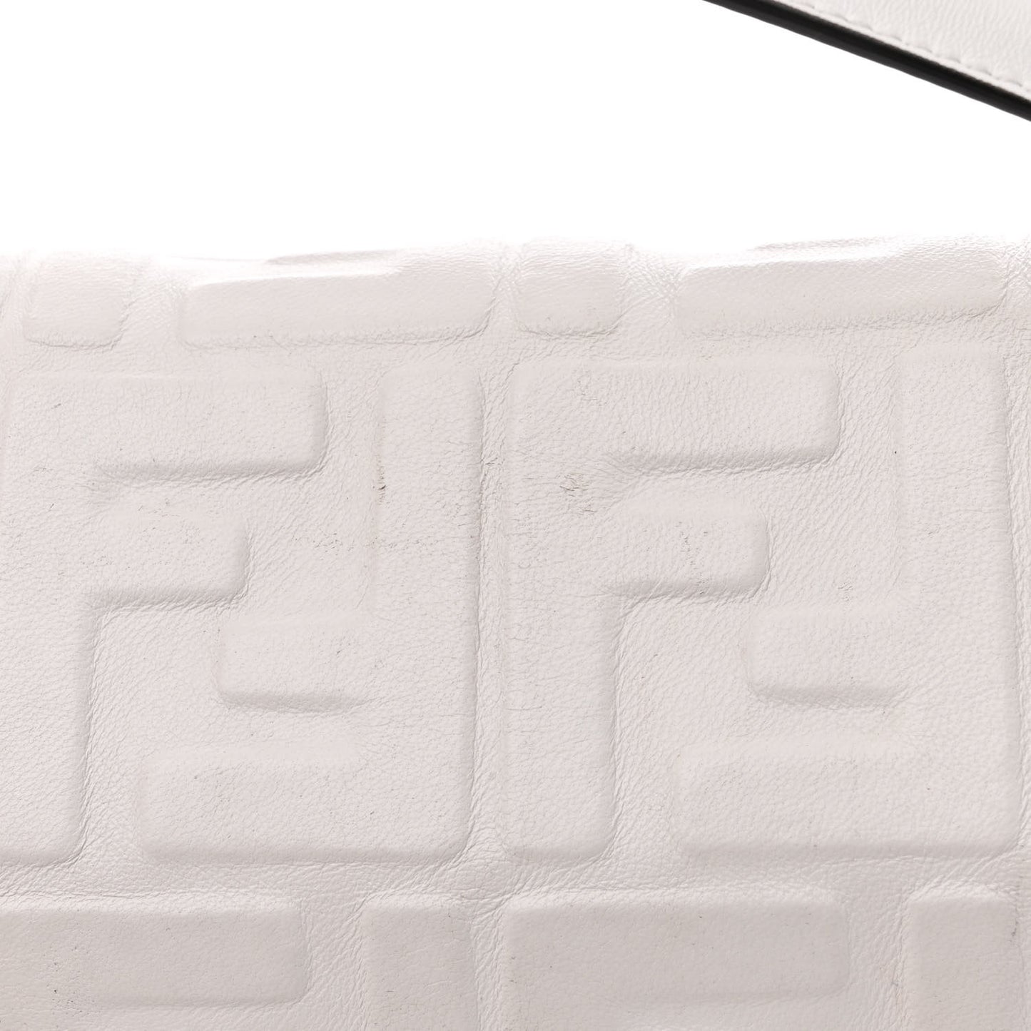 Nappa FF 1974 Embossed Baguette White