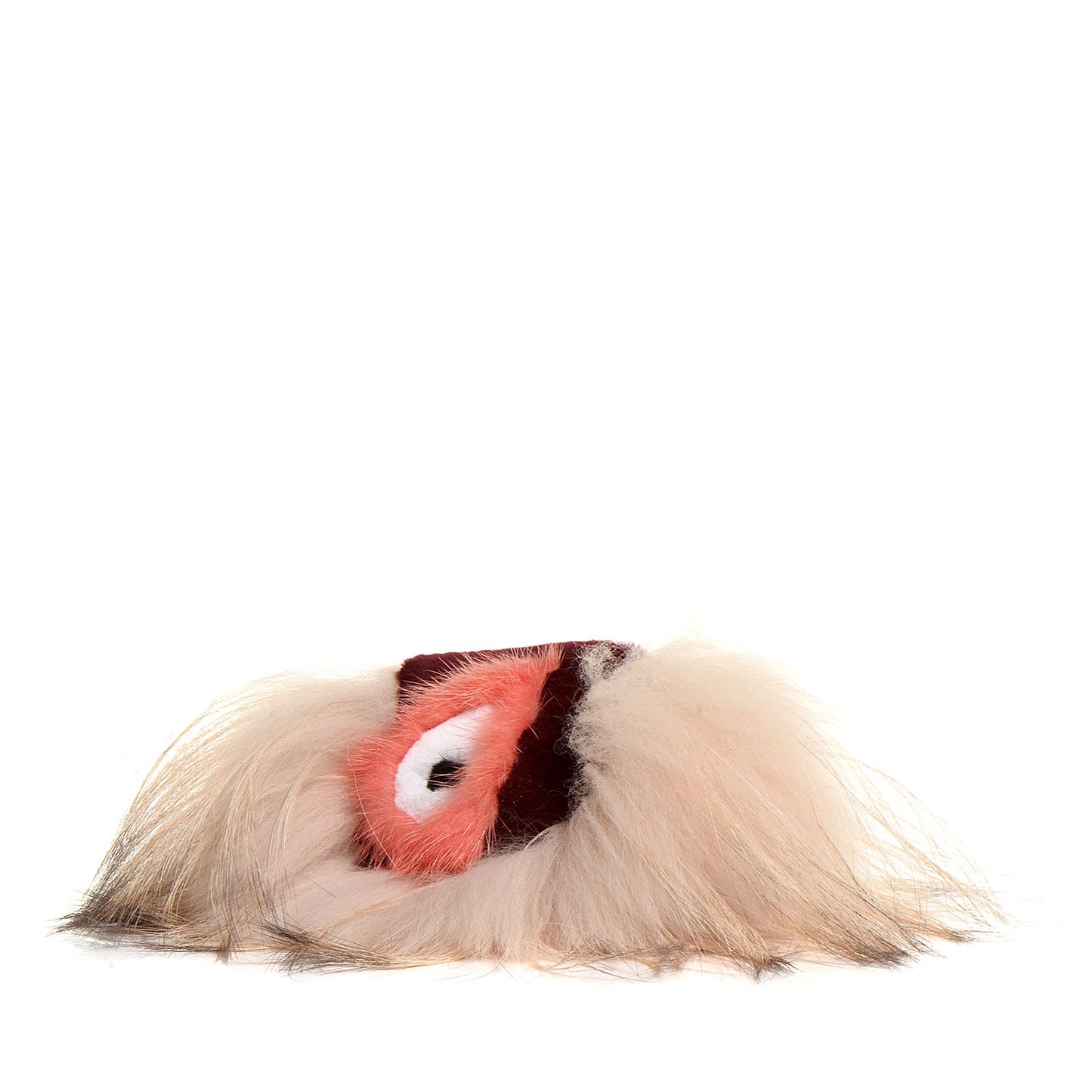 Fox Mink Rabbit Fur Vitello Flamingo Punchy Monster Bag Bug Charm Flamingo Rosa