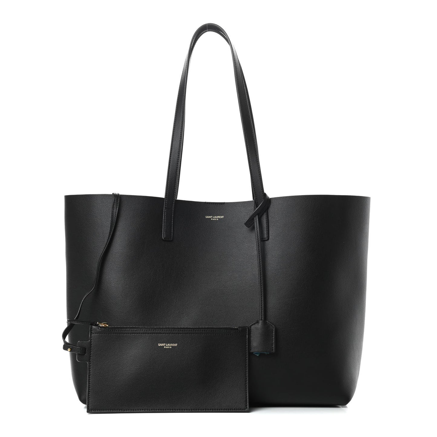 Calfskin Large Shopping Tote Black