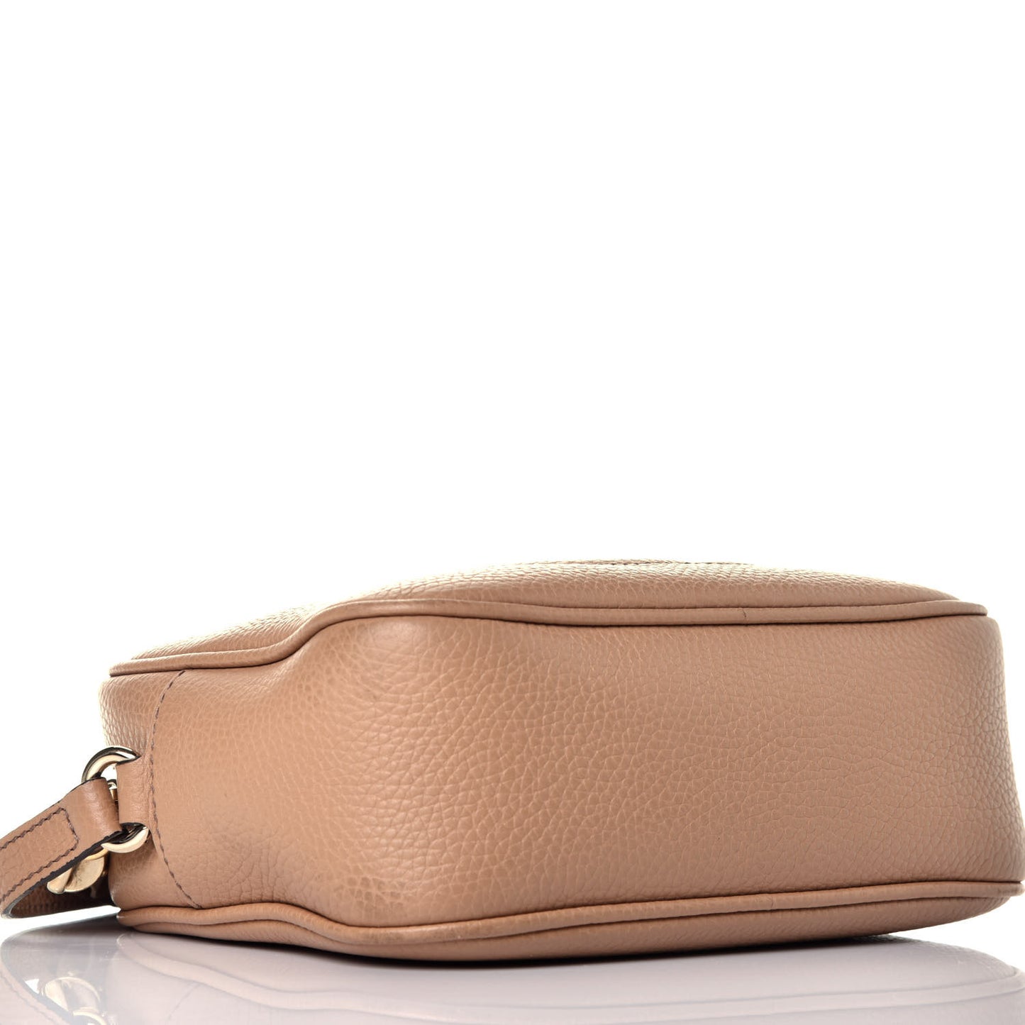 Pebbled Calfskin Small Soho Disco Bag Rose Beige