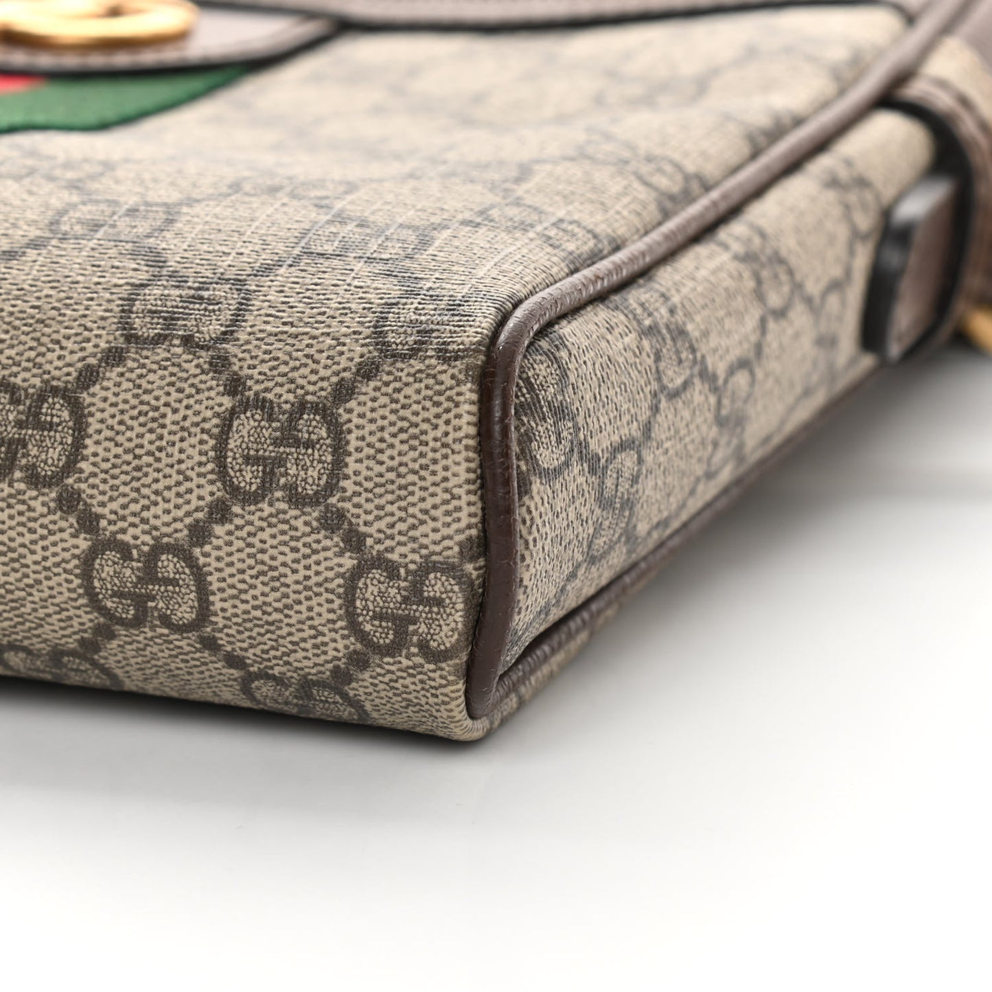 GG Supreme Monogram Web Small Ophidia Messenger Bag Brown