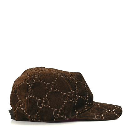 Gucci Velvet GG Monogram Baseball Hat M Brown 4 of 8