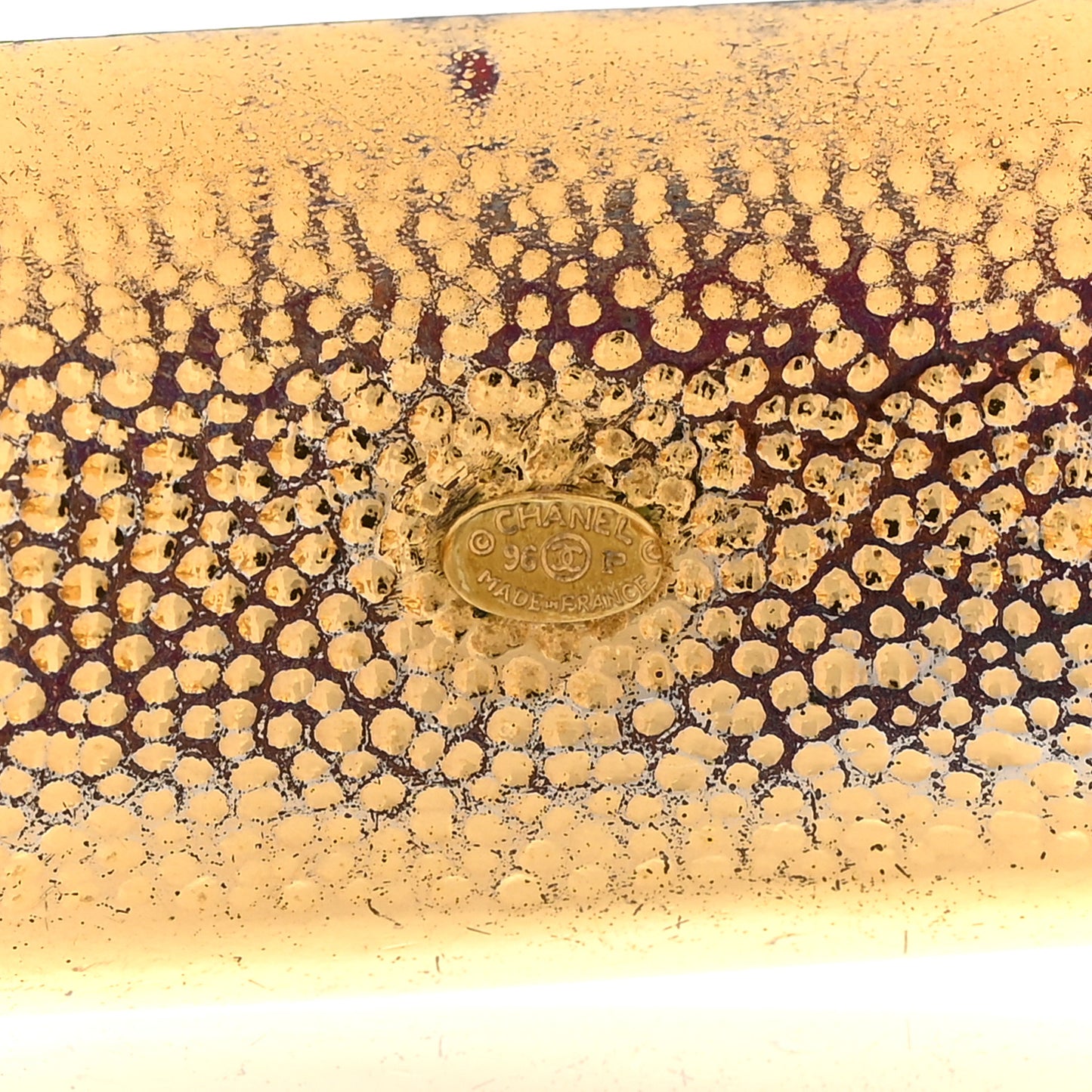Metal Logo Cuff Bracelet Gold