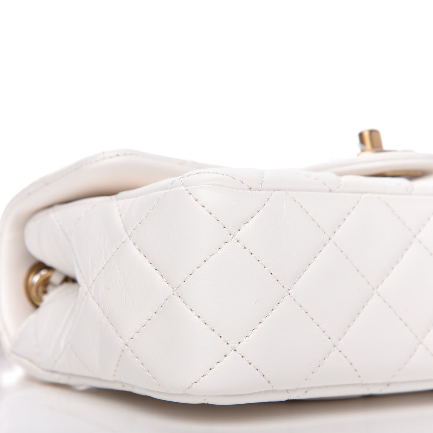 Chanel Lambskin Quilted Mini Rectangular Pearl Crush Flap White 6 of 10