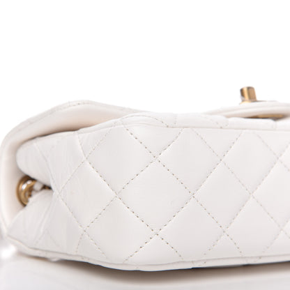 Chanel Lambskin Quilted Mini Rectangular Pearl Crush Flap White 6 of 10